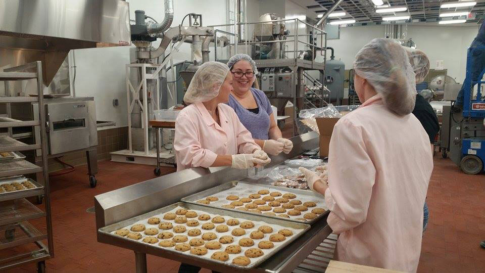 Group of students in a food processing course.