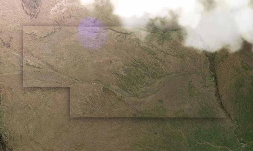 Nebraska terrain map