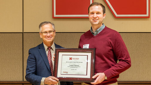 Nathan Thorson receives Outstanding Employee Award