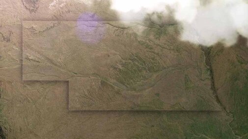 Nebraska terrain map
