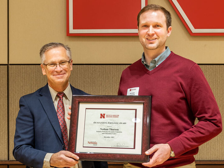 Nathan Thorson receives Outstanding Employee Award