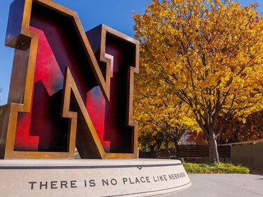 Nebraska N Sculpture.