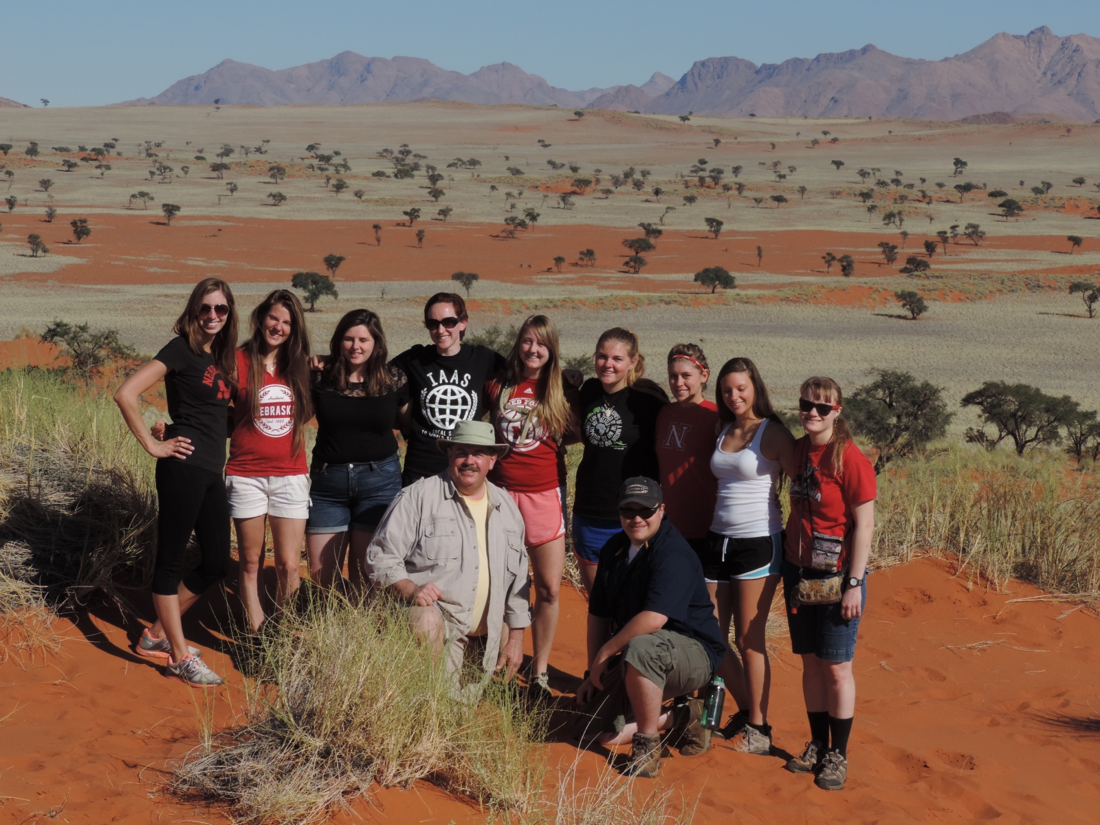 Nebraska students and professor Larkin Powell on education abroad trip in Namibia